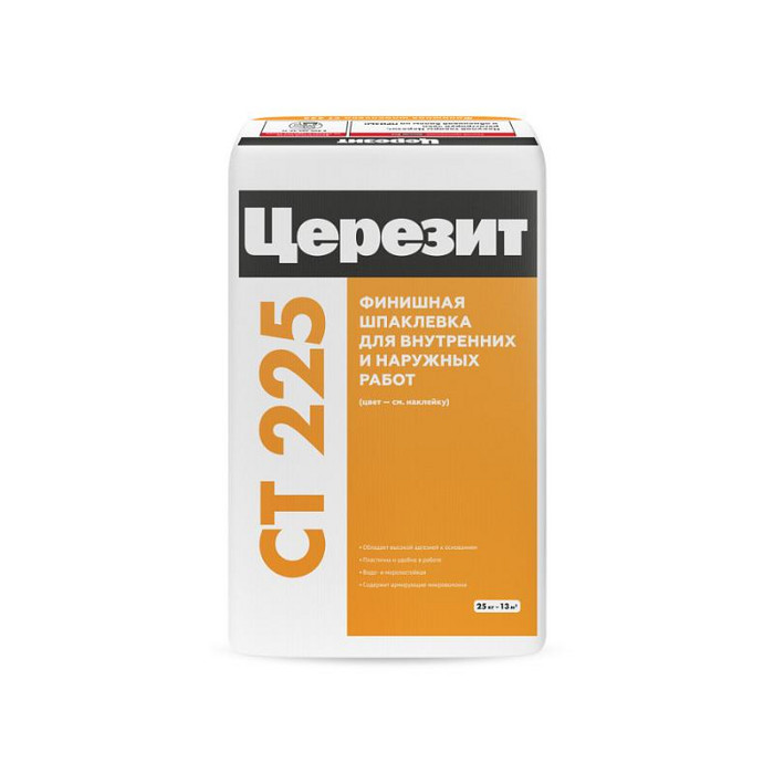 Ceresit CT 225 Шпакл фасад финишн белая 25 кг